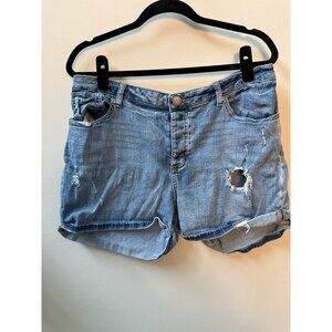 Maurices Distressed Denim Shorts Size 13/14